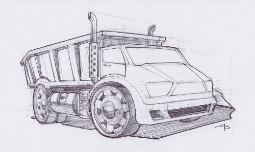 Dump Truck Sketch