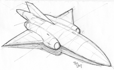 Rocket Ship Sketch