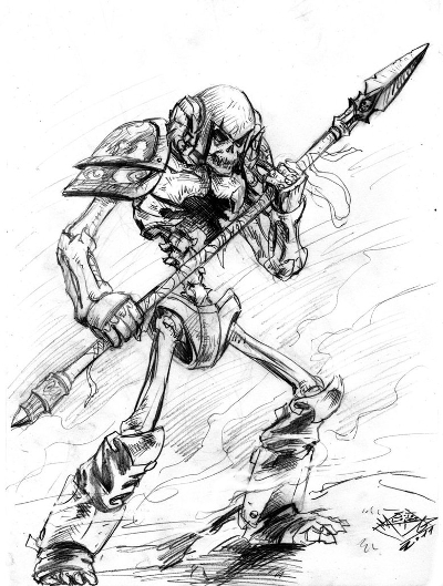 Skeleton Warrior Sketch