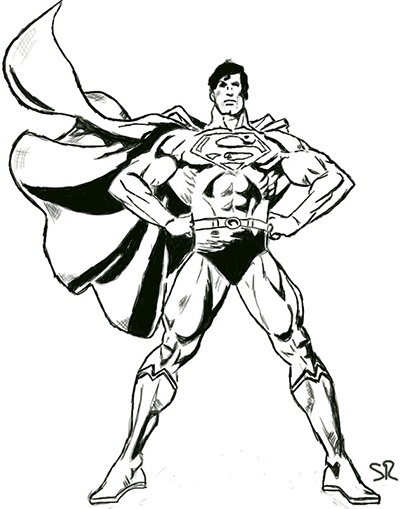 Superman Proud Sketch Superman Proud Sketch