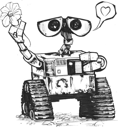Wall-e Love Sketch Wall-e Love Sketch
