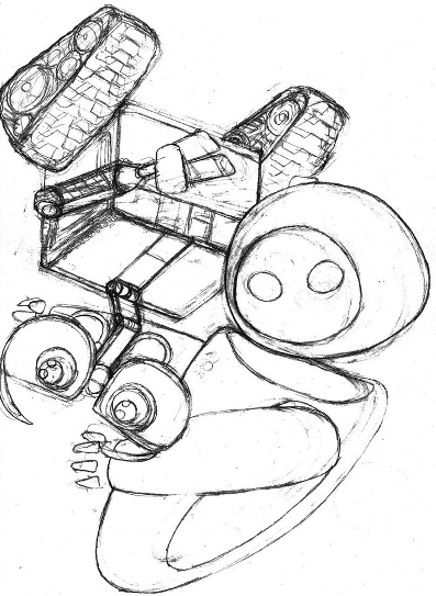 Wall-e Upside Down Sketch Wall-e Upside Down Sketch