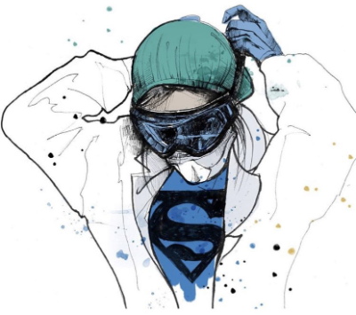 Doctor in PPE Sketch