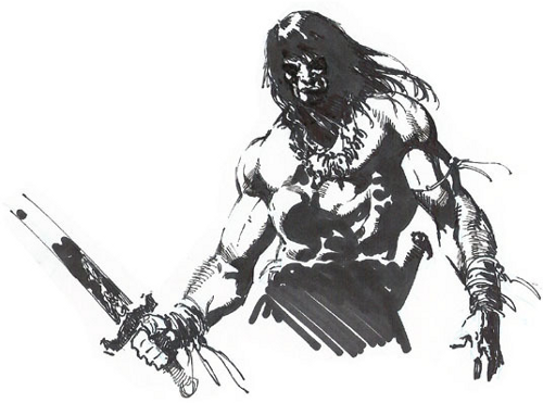 Barbarian Warrior Sketch