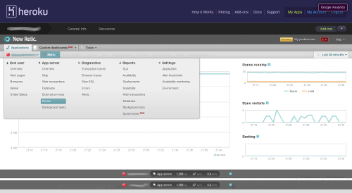 New Relic Pages Screenshot