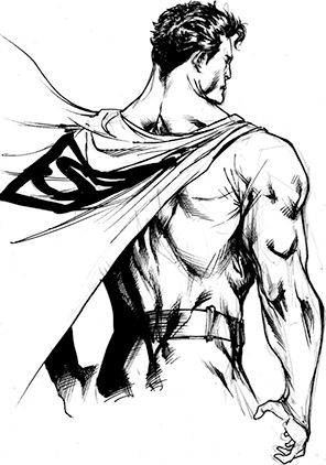 Superman Back Sketch