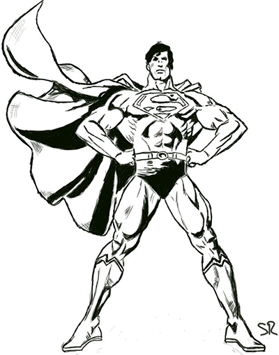 Superman Proud Sketch