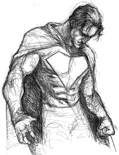 Superman Sad Sketch