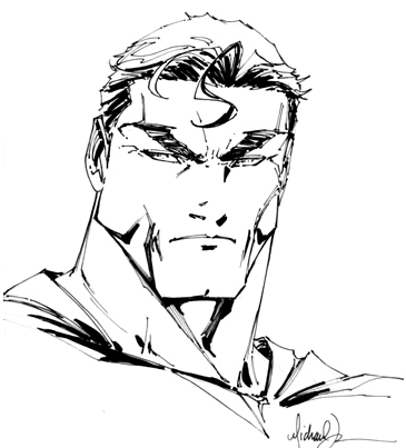 Superman Scowl Sketch