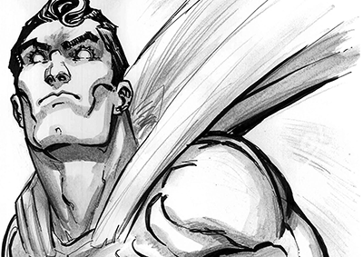 Superman Stare Sketch